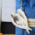 Cute Sleeping Dog Angel Acrylic Keychain Showcase Hanging Keychain