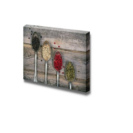 Canvas Wall Art Tarnished Silver Spoons Containing Black