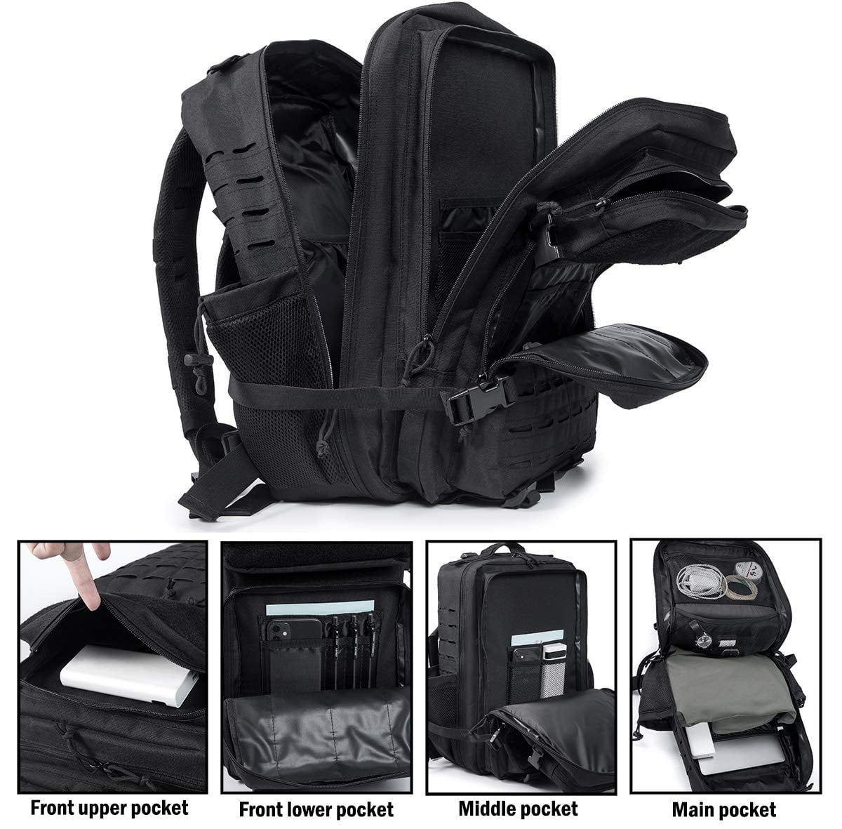 Haadid 45L Tactical backpack & Tactical Toiletry Bag