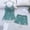 Green, variant on LIZUOJUN Pajamas For Women Set Camisole Tops For Women 2 Piece Sleepwear Summer Shorts Love Print Lace Trim Soft Breathable Stretchy Cozy Loungewear Women - L