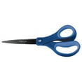 thumbnail image 3 of (3 pack) Fiskars Everyday Non-Stick Titanium Coated Steel Pointed Scissors, 4" Blades, Blue & Black, 3 of 11