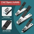 thumbnail image 5 of HEYMKGO 18pcs Nail Clipper Manicure Set for Adult Professional Stainless Steel Grooming Pedicure Kit with Travel Case Black, 5 of 7