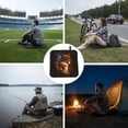thumbnail image 6 of Wolf On Fire Burning Cool Flaming Foldable Seat Cushion for Bleachers, Stadium Seats, Camping & Outdoor Events, Portable Lightweight Pad with Carabiner, 6 of 6