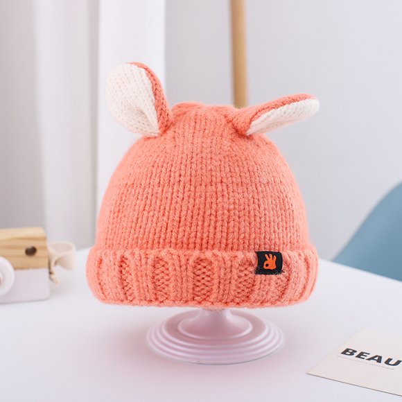 Teissuly Beanies Hats Children's Winter Earmuff With Cashmere Fisherman Hat Warm Hat