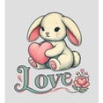 thumbnail image 6 of Bunny Love Women's Vivid White Crew Neck Short Sleeve Crop Tee-Medium, 6 of 7