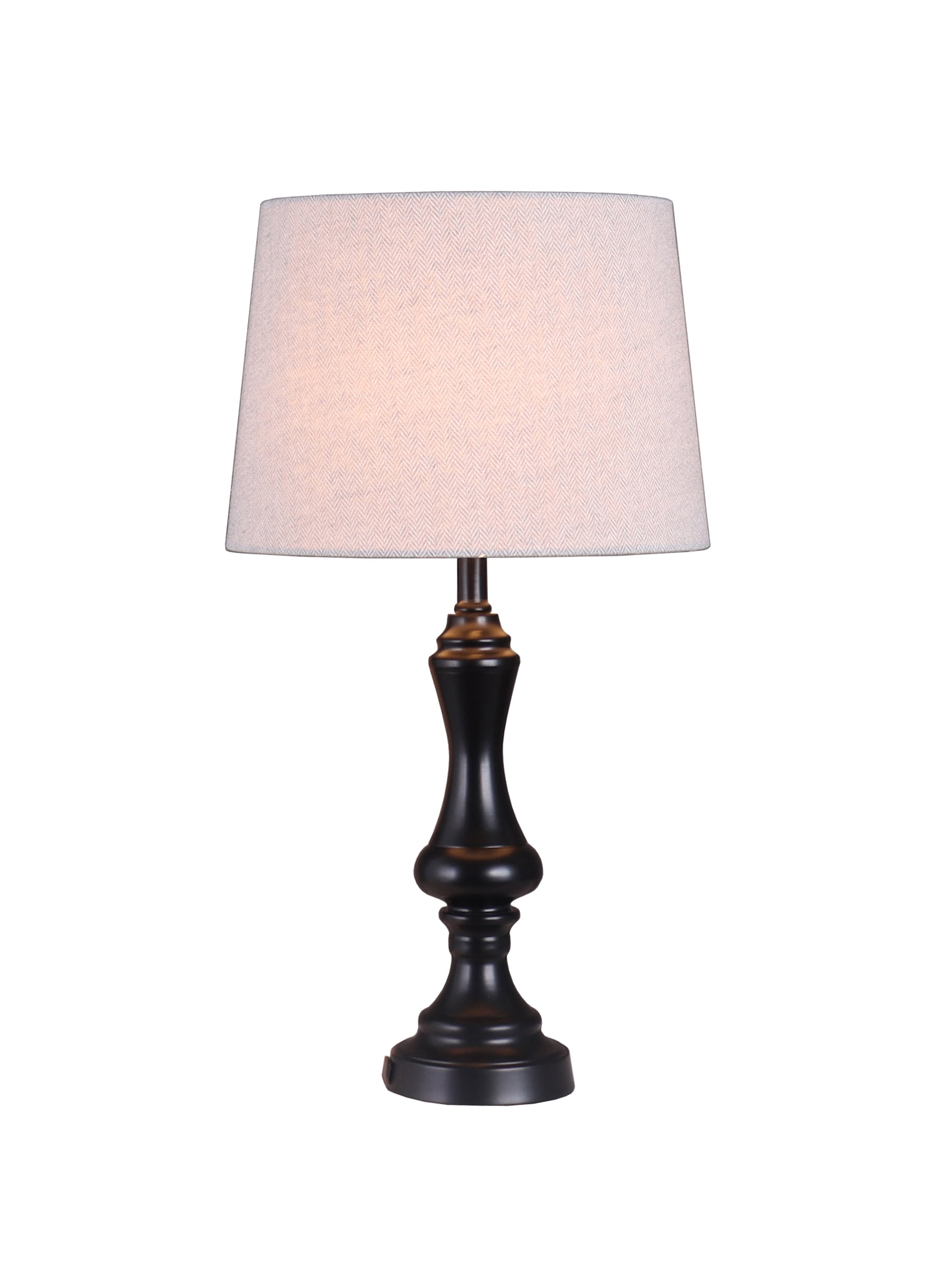 Simplee Adesso Gray Fabric Modified Drum Shape Lamp Shade, 10"H x 14"D, Transitional Design, Ideal for Office, Dorm or any Room