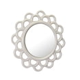 thumbnail image 4 of Stonebriar 9" Circle Ceramic Cutout Hanging Wall Mirror, Off White, 4 of 8