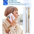 thumbnail image 3 of LeYi for Galaxy A17-5G Phone Case: with Tempered Glass Screen Protector [2 Pcs]+ Full Camera Lens Protection,Love Heart Plating Luxury Shockproof Case for Samsung A 17 5G,Purple, 3 of 7