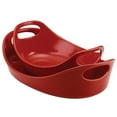 thumbnail image 3 of Rachael Ray 2-Piece Stoneware Bubble & Brown Baker Set, Red, 3 of 7