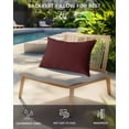 thumbnail image 4 of Pack of 4 Outdoor Lumbar Pillow Covers 11x16 Inch, Deep Maroon Waterproof Throw Pillow Covers Set, Farmhouse Luxury Solid Modern Art Indoor&Outdoor Decorative Cushion Cases for Patio Porch Car, 4 of 7