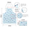 thumbnail image 7 of Light Blue Christmas Snowman Apron-Garden Aprons for Women with Pockets-Cotton Linen Waterproof Kitchen Cooking Gardening Aprons Adjustable for Kitchen,Cooking,BBQ and Salon 32"x27", 7 of 7