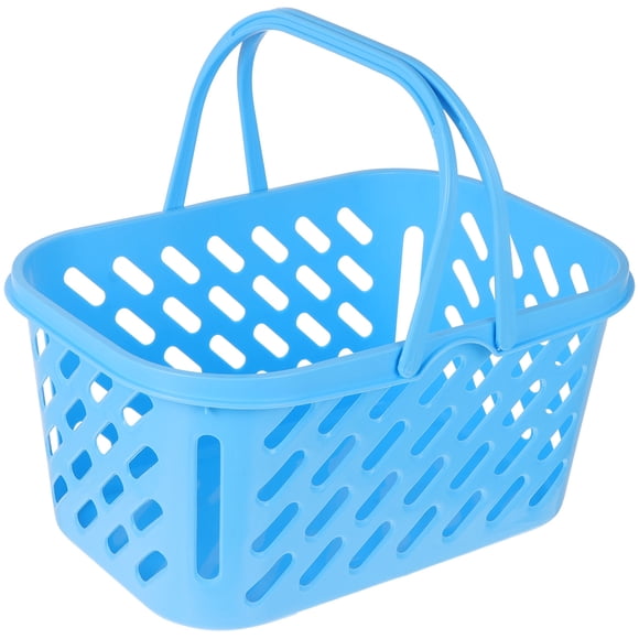 Milisten Plastic Shopping Basket Supermarket Storage Basket Double Handles Basket