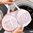 thumbnail image 4 of cpengpj Bra Washing Bags for Delicate Lingerie, 3-Pack Heavy Duty Mesh Laundry Bags with Zipper, Anti-Deformation Garment Protector for Front Load Washers and Hand Wash (White), 4 of 5