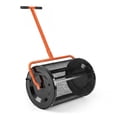 thumbnail image 3 of Lawn Fertilizer Spreader 27x16 Inch - Garden Compost Spreader, Heavy Duty Metal, Adjustable Handle, Mesh Clump-Free - Orange, 3 of 9