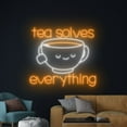 thumbnail image 3 of Handmadetneonsign Tea Solves Everything Neon Sign, Tea Cup Wall Art Decor, Drink Shop Wall Decor, 3 of 5