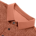 thumbnail image 5 of Dolkfu Button Funny&nbsp;Shirts Short Sleeve Retro Collared Orange Polos Geometric Plaid Outdoor Tops Orange,Xxl, 5 of 5