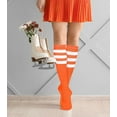 thumbnail image 6 of Knee High Socks Colorful Roller Skate Socks Striped Socks Over The Calf Tube Socks for Women Girls(1 Pair), 6 of 9