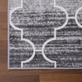 thumbnail image 6 of 4x6 Modern Rug, Chic Geometric Thin Rug Low Pile Floor Cover Moroccan Trellis Area Rug Washable Indoor Anti-Slip Throw Carpet for Living Room Bedroom Entry Dining Room Floor Carpet, Grey, 6 of 7