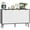 Black, variant on HOMCOM Sideboard Storage Cabinet, Accent Cupboard with Adjustable Shelves