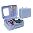 thumbnail image 1 of Travel Makeup Case with Mirror - Partitionable Cosmetic Makeup Train, 1 of 8
