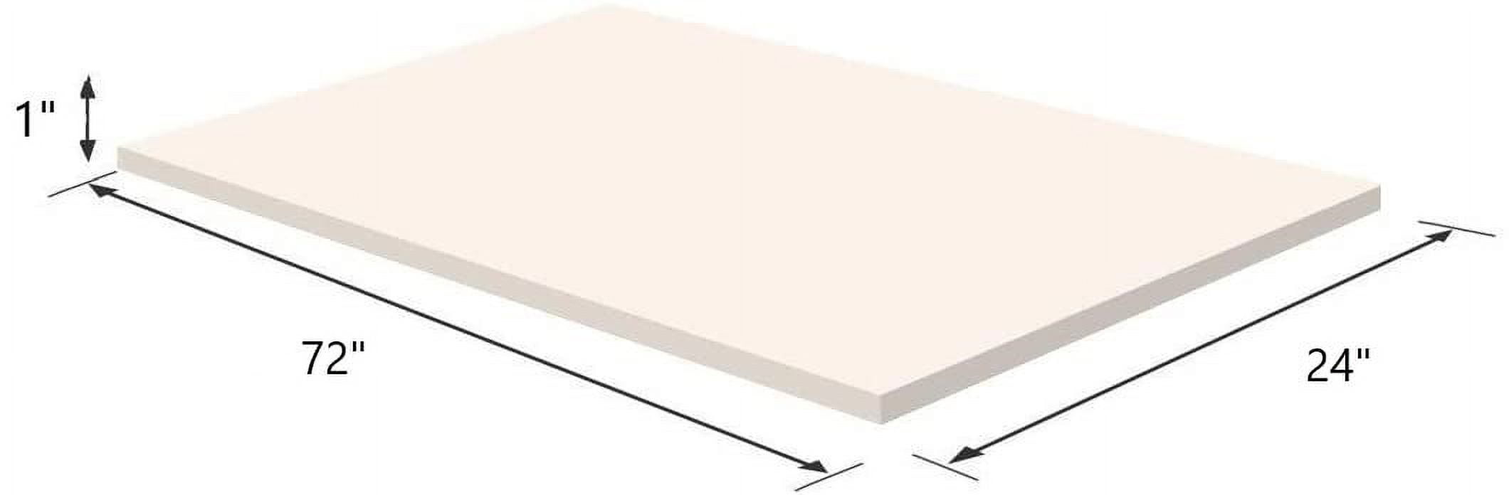 Dream Solutions USA Upholstery Foam Cushion Sheet- 1"x24"x72"-Regular Support Density-Premium Luxury Quality- Good for Sofa Cushion, Mattresses, Wheelchair, Poker Table, and Much More