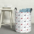 thumbnail image 6 of Naloa Colored Sail Boats Large Laundry Basket Waterproof Round Collapsible Storage bin with Handles for Hamper Kids Room,Toy Storage, 6 of 6