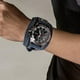 thumbnail image 5 of Reloj de pulsera retro , brazalete ancho de cuero sintético, esfera grande, números , relojes de , reloj de pulsera, pulsera , Azul 278 cm, 5 of 9