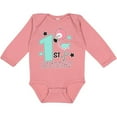 thumbnail image 3 of Inktastic 1st Birthday with Flamingo Stars and Hearts Girls Long Sleeve Baby Bodysuit, 3 of 5