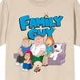 thumbnail image 2 of Family Guy Group Couch Art With Logo Crew Neck Short Sleeve Women's Natural T-shirt-Large, 2 of 3