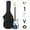 Blue + White, variant on Costway 45.5" Electric Bass Guitar with Double Pickups, Open-gear Tuning, Gig Bag, Rope Black + White
