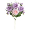 thumbnail image 2 of Clearance Under $3 Artificial Rose Bouquet Rose Spray Cloth For Living Room Vase Filler Wedding Arch Arrangement (I) (1Pc), 2 of 8