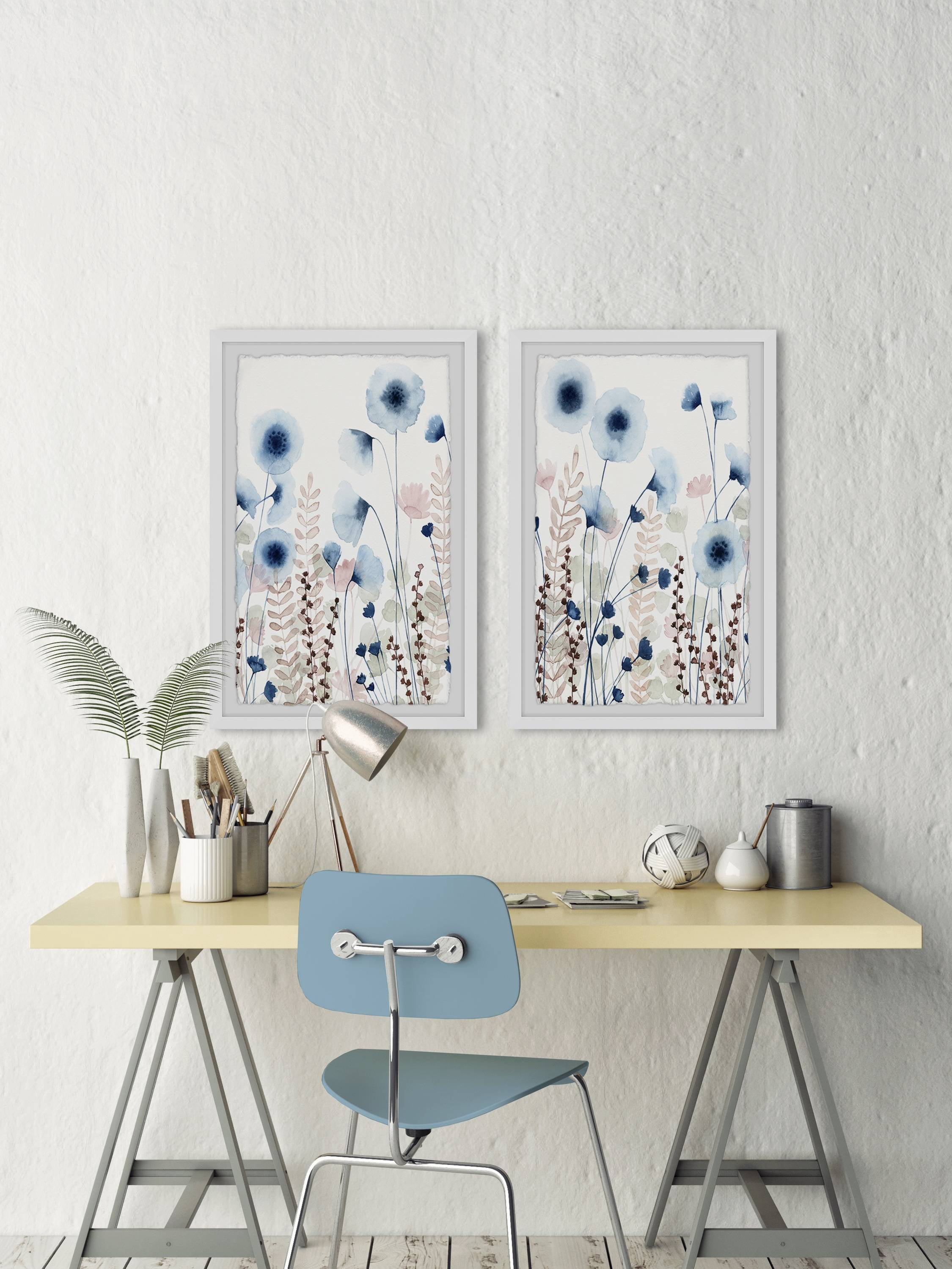 Marmont Hill Sweet Flower Field Iii Diptych, Art Prints, 24.00" x 1.50"