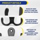 thumbnail image 5 of Double Prong Robe Hook with Screws, Dual Coat Hooks Wall Mounted Hanging Clothes for Bathroom Bedroo, 5 of 5