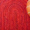 thumbnail image 6 of SAFAVIEH Braided Calvin Transitional Cotton Reversible Area Rug, Red, 4' x 6' Oval, 6 of 11