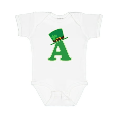 

Inktastic Irish St Patricks Day Letter a Monogram Gift Baby Boy or Baby Girl Bodysuit