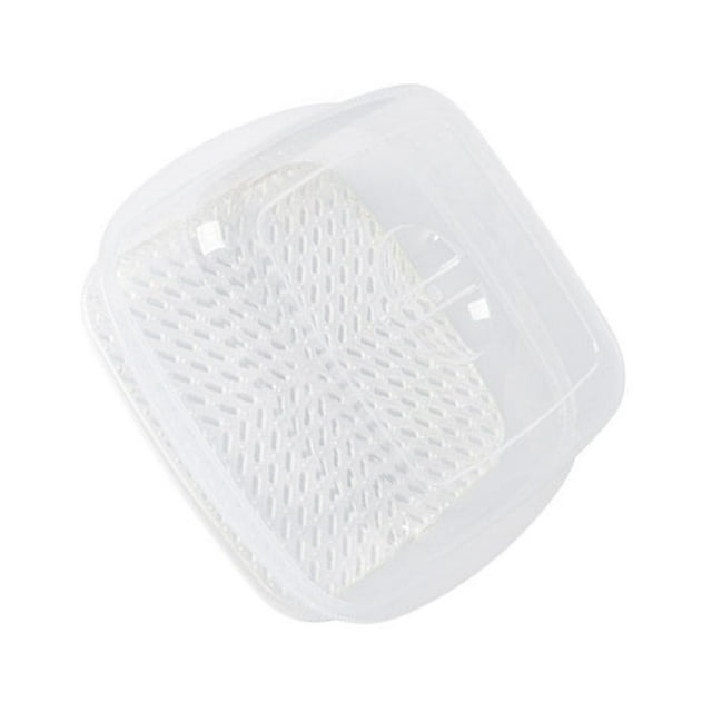Injueey Vaporizador para microondas, utensilios de cocina, vaporizadores a prueba de calor, tapa transparente apilable, recipiente para Utensilios de cocina