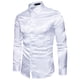 thumbnail image 5 of Minnieouse Camisa satinada lisa para hombre Casual Slim Fit - Grande y de secado rápido para cualquier ocasión Camisa para hombre Formal de Camisetas blanco 2XL, 5 of 6