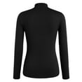 thumbnail image 5 of ZUKMRJPC Women's Mock Turtleneck Long Sleeve Shirts Solid Color Fleece Lined Slim Fit Pullover Fall Winter Warm Basic Running Workout Tops, 5 of 6