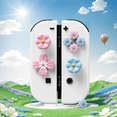thumbnail image 2 of Juego de agarre de silicona para el pulgar y tapas para botones para Nintendo Switch/OLED/Lite: accesorios suaves para el pad direccional, las teclas ABXY y la cubierta del joystick, 2 of 8