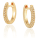 thumbnail image 1 of Aretes Elegantes Con Tres Filas De Zirconias Regalo Xtellar Dorado, 1 of 3