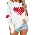 thumbnail image 4 of Women'S Valentines Sweatshirts Love Heart Graphic Long Sleeve Shirts Casual Crew Neck Pullovers Plus Size Tops, 4 of 9