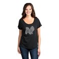 thumbnail image 2 of Thread Tank Shih Tzu Dog Silhouette Women's Relaxed Slouchy Dolman T-Shirt Tee Heather Black Medium, 2 of 4
