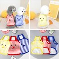 thumbnail image 4 of Vivid Color Striped Pet Vest - Fine Workmanship Polyester Clothes with Cute Fur Balls for Teddy - Perfect for Summer, 4 of 8