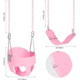 thumbnail image 2 of RedSwing High Back Full Bucket Swing with Heavy Duty Swing Seat Combo Pack (Triangle and Chain Dip), Tree Straps Included, Pink, 2 of 9