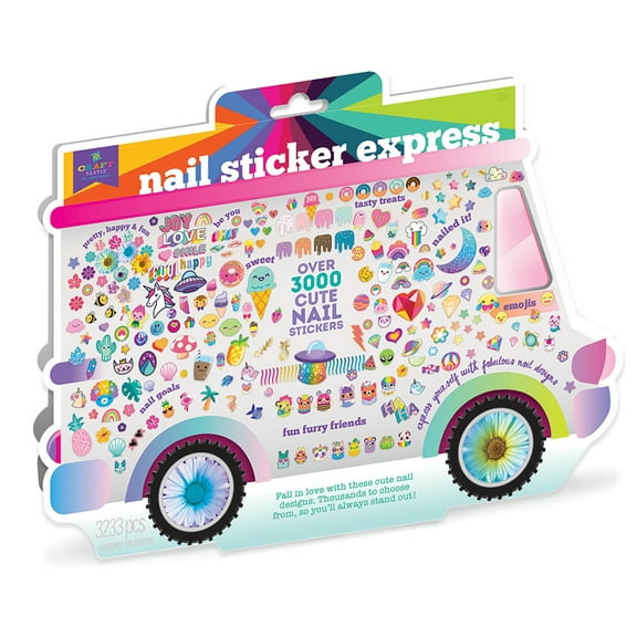 Collections Etc Colorful Nail Art Sticker Express - Over 3,000 Stickers