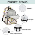 thumbnail image 4 of Colorful Softball and Fashion Icons Pattern Backpack for School,Cute School Bag,Schoolbag with Adjustable Shoulder Straps & Padded Back,15.25"x11.5"x5.25", 4 of 5