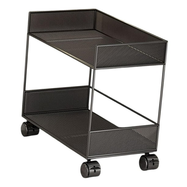 Carrito rodante,Organizador multiusos con ruedas para almacenamiento,Carrito utilitario debajo del escritorio Carrito rodante móvil,Estantería de escritorio auxiliar Organizador de M