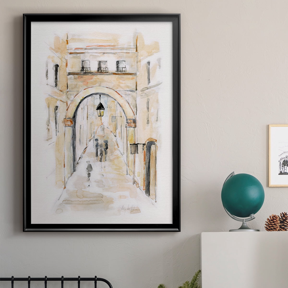 Venice Market Day I Classic Wall Art, Premium Framed Print, Vintage Market Scene - Ready to Hang