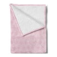 thumbnail image 2 of Geometric Soft Flannel Fleece Throw Blanket, Love Themed Vintage Floral Arrangement Simplistic Abstract Nature Scene Print, Cozy Plush for Indoor and Outdoor Use, 50" x 70", Pale Pink, by Ambesonne, 2 of 5