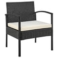 thumbnail image 3 of Manhattan Comfort Noli 3-Piece Rattan Patio Conversation Set in Gray/Cream, 3 of 5